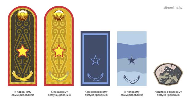 Погоны генерал-майора Национальной гвардии Республики Казахстан
