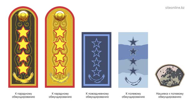 Погоны генерала армии Национальной гвардии Республики Казахстан